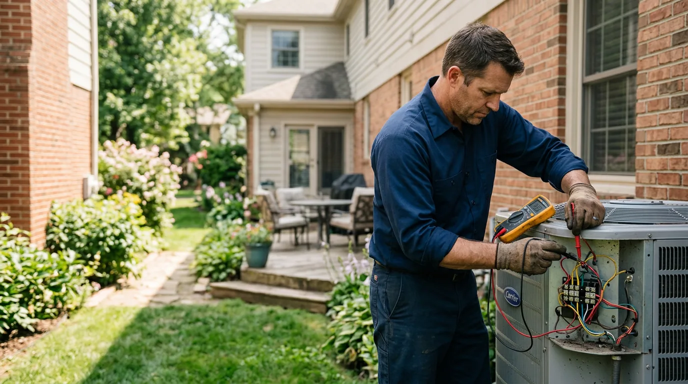 HVAC technician working near Salem, IL